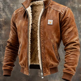 Alonso - Chaqueta vintage con forro de sherpa