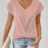 Elena | Top con escote en pico y detalle de botones