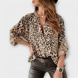 Patricia | Blusa de moda con estampado de leopardo