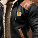 Simón - Chaqueta cálida multibolsillos con frontal y piel 