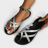 Eva - Sandalias con puntera de color