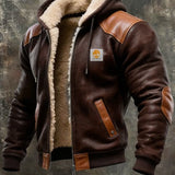 Simón - Chaqueta cálida multibolsillos con frontal y piel 