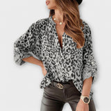 Patricia | Blusa de moda con estampado de leopardo