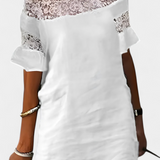 Inés | Vestido Casual Lino con Ajuste y Cuello Barco