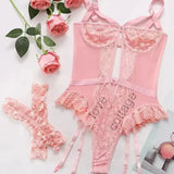 Rosa - Body sexy con encaje