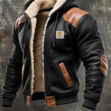 Simón - Chaqueta cálida multibolsillos con frontal y piel 