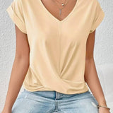 Elena | Top con escote en pico y detalle de botones