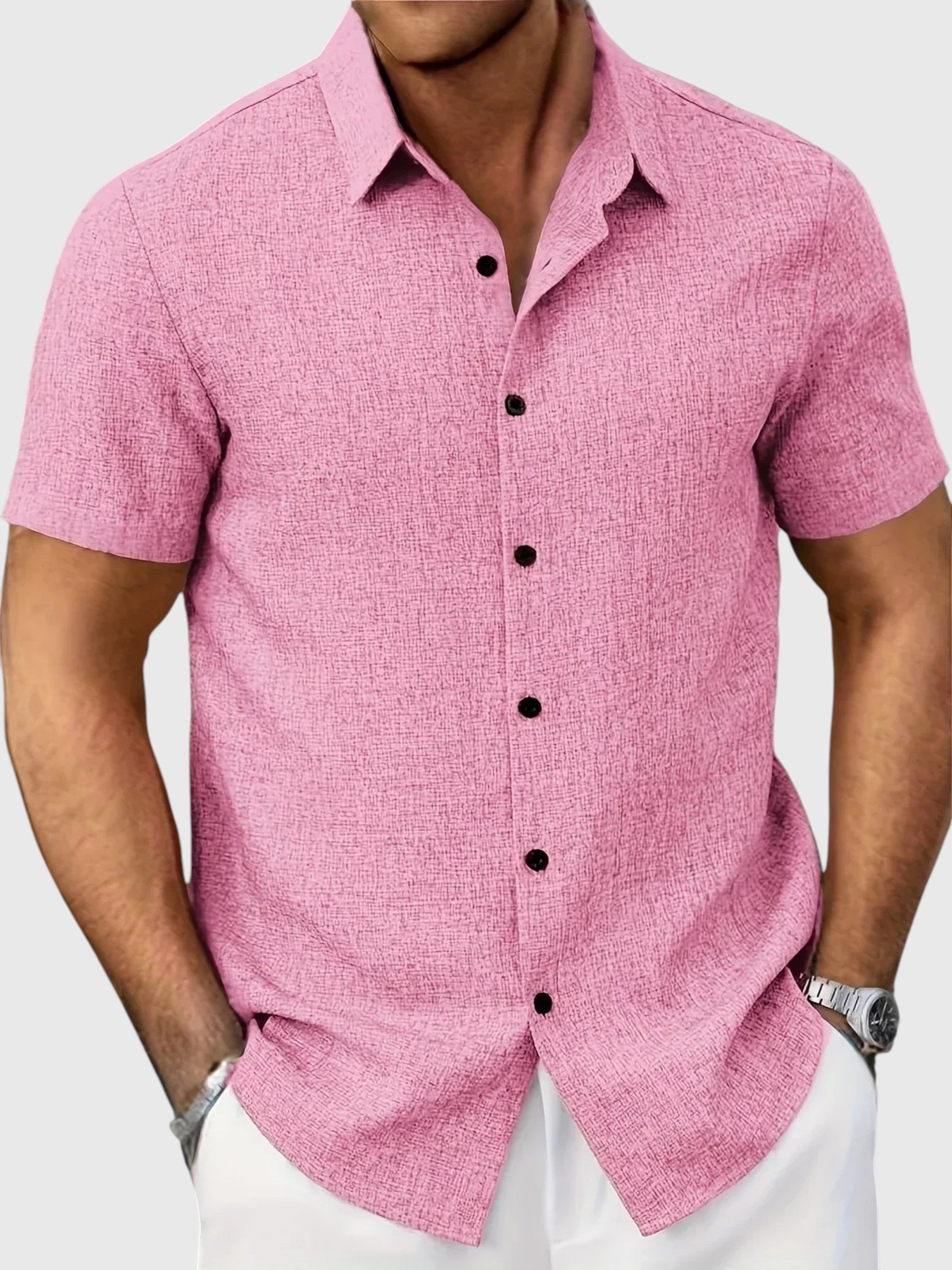 Juan | Camisa ligera de manga corta en mezcla de lino