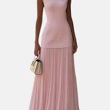 CLAUDIA | VESTIDO ANCHO SIN MANGAS CON PLIEGUES