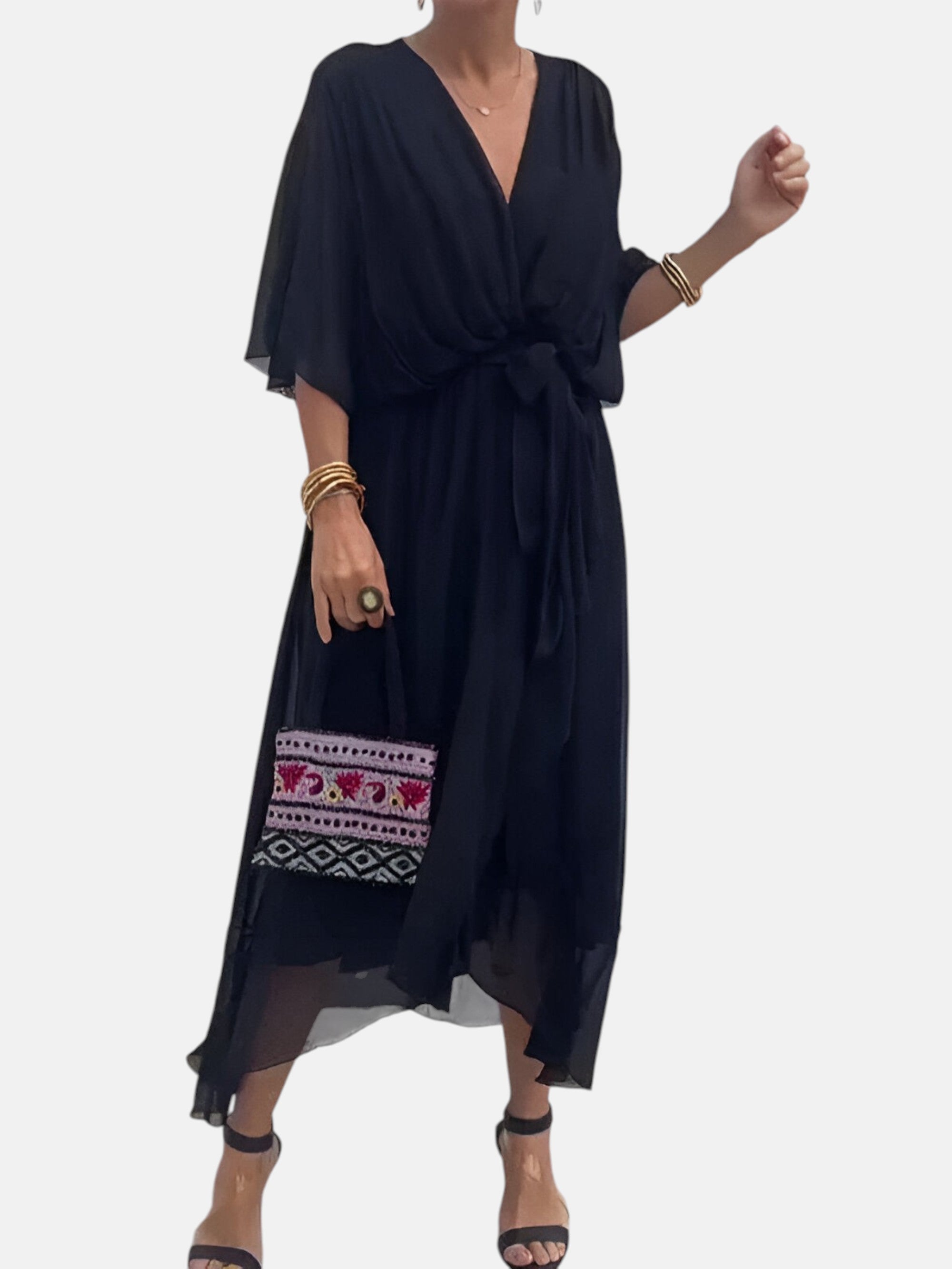 LETICIA | VESTIDO MIDI CON CINTURA DE ENCAJE 