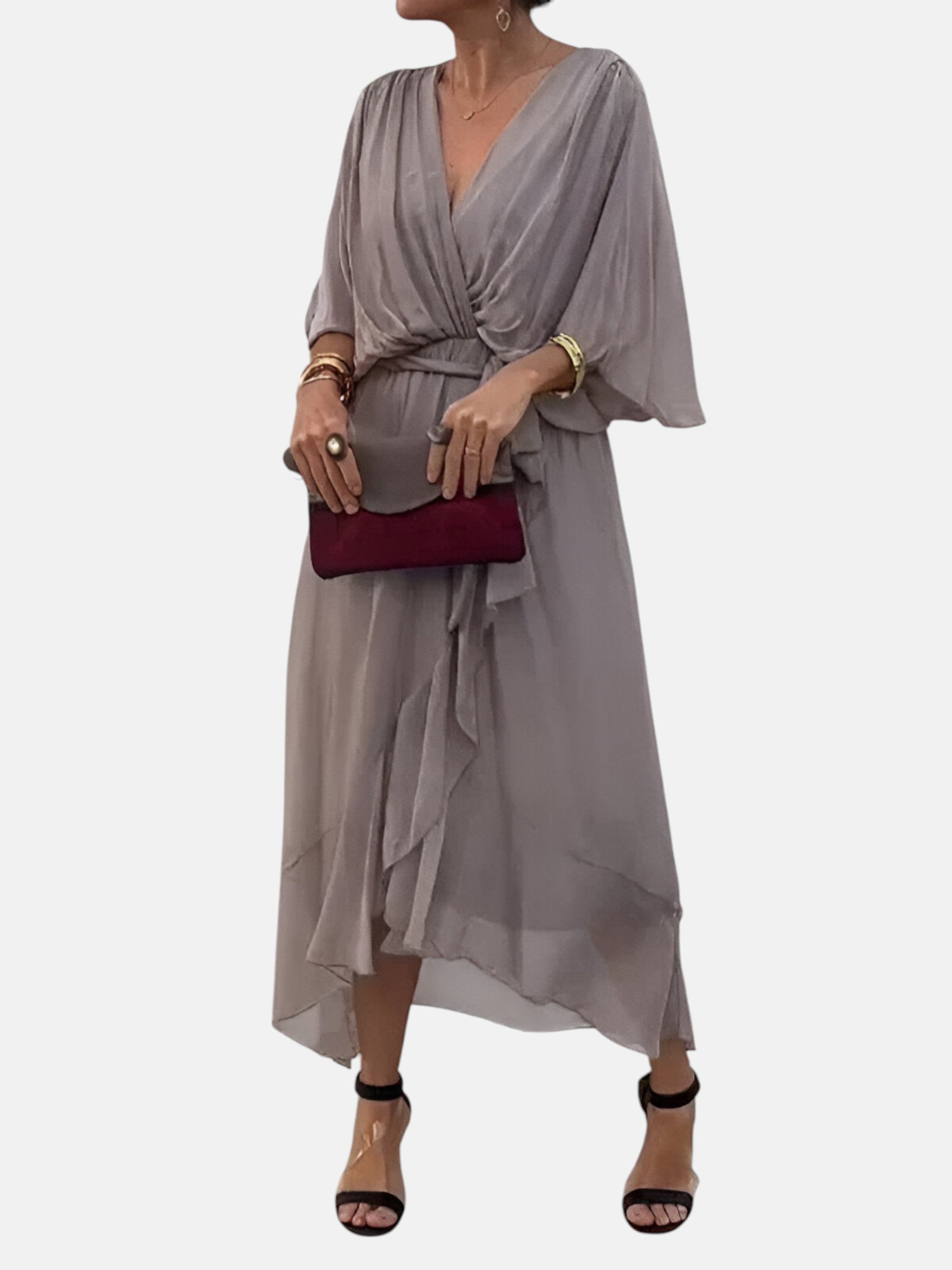 LETICIA | VESTIDO MIDI CON CINTURA DE ENCAJE 